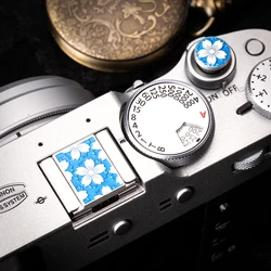 Sakura Camera Hot Shoe Cover For Fujifilm X100V XT30 X100VI Camera Shutter Button For Sony A7M4 A6300 A6400 Canon R R6 Nikon Z8