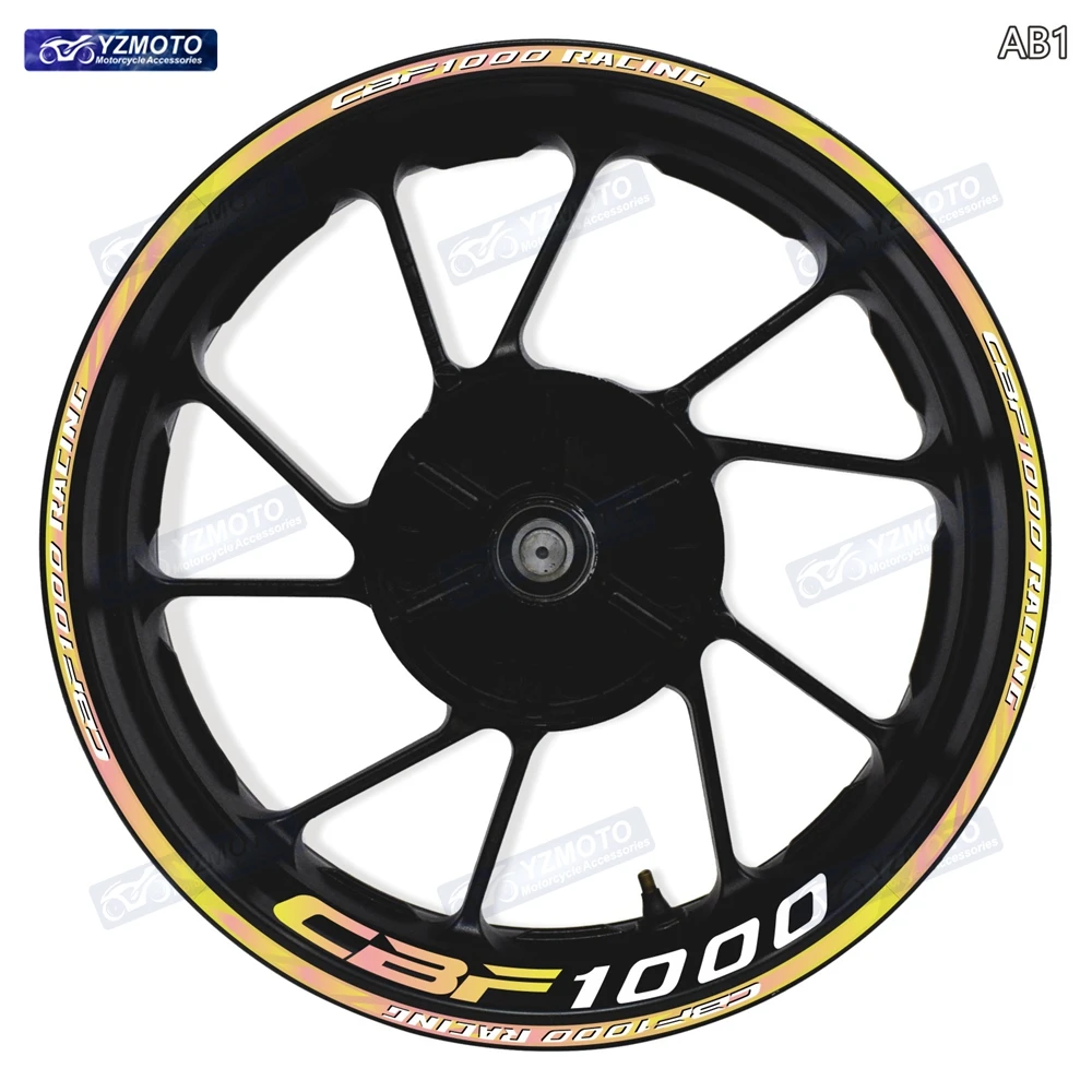 

For CBF1000 Motocycle Accessories Wheel Hub Sticker Front And Rear 17-inch Decal Reflective Waterproof Rim Decoration Stickers