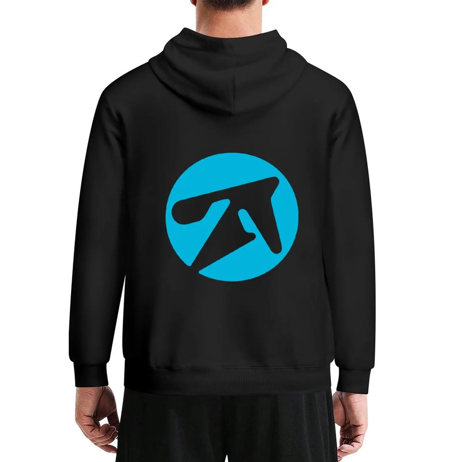 شعار Aphex Twin البديل باللون الأزرق هوديي يرتدي الرجال قميص مقنع ملابس رجالية ملابس للرجال جديدة في هوديس