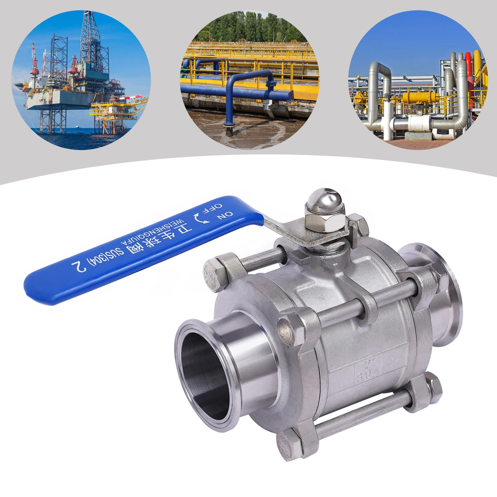 

Heavy Duty Two-way Ball Valve for Water, Oil, and Gas Ball Valve 1/4" NPT PTFE