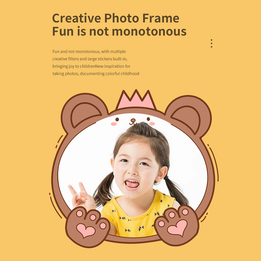 Kids Instant Print Camera Zero Ink Digital Photo Camera with 3 Rolls Print Paper Child Toy Camera for Christmas/Birthday/Holiday