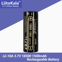 1 sztuk LiitoKala 3.7V 18500 1500mAh akumulator litowy wielokrotnego ładowania 3.7V latarka o silnym świetle anti-light specjalna bateria litowa