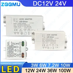 3W 6W10W 12W 24W 30W 60W Zasilacz LED dużej mocy 12V 24V Przełącznik stałego napięcia Oświetlenie szafki Światło liniowe