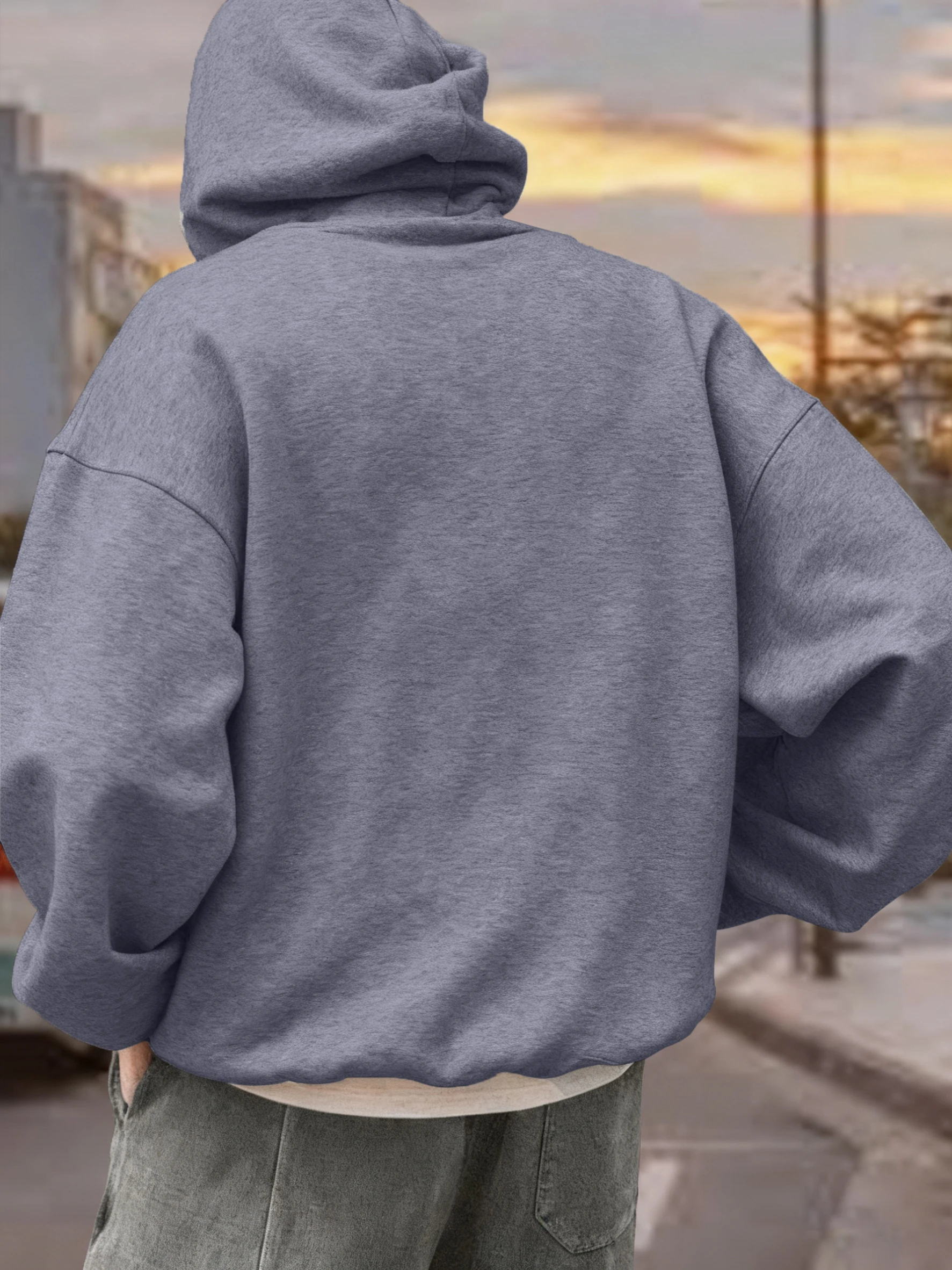 جبل الحب سوف منك الطباعة الرجال بلوزات الشتاء فضفاضة هوديي الرياضة جيب الصوف الدافئة مقنعين أساسيات الرجال الملابس