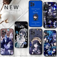 Ado Japanese Singer Phone Case For iPhone 16,15,14,13,12 Mini 11 Pro XR,X,XS,MAX 7,8 Plus Silicone Cover Soft Black