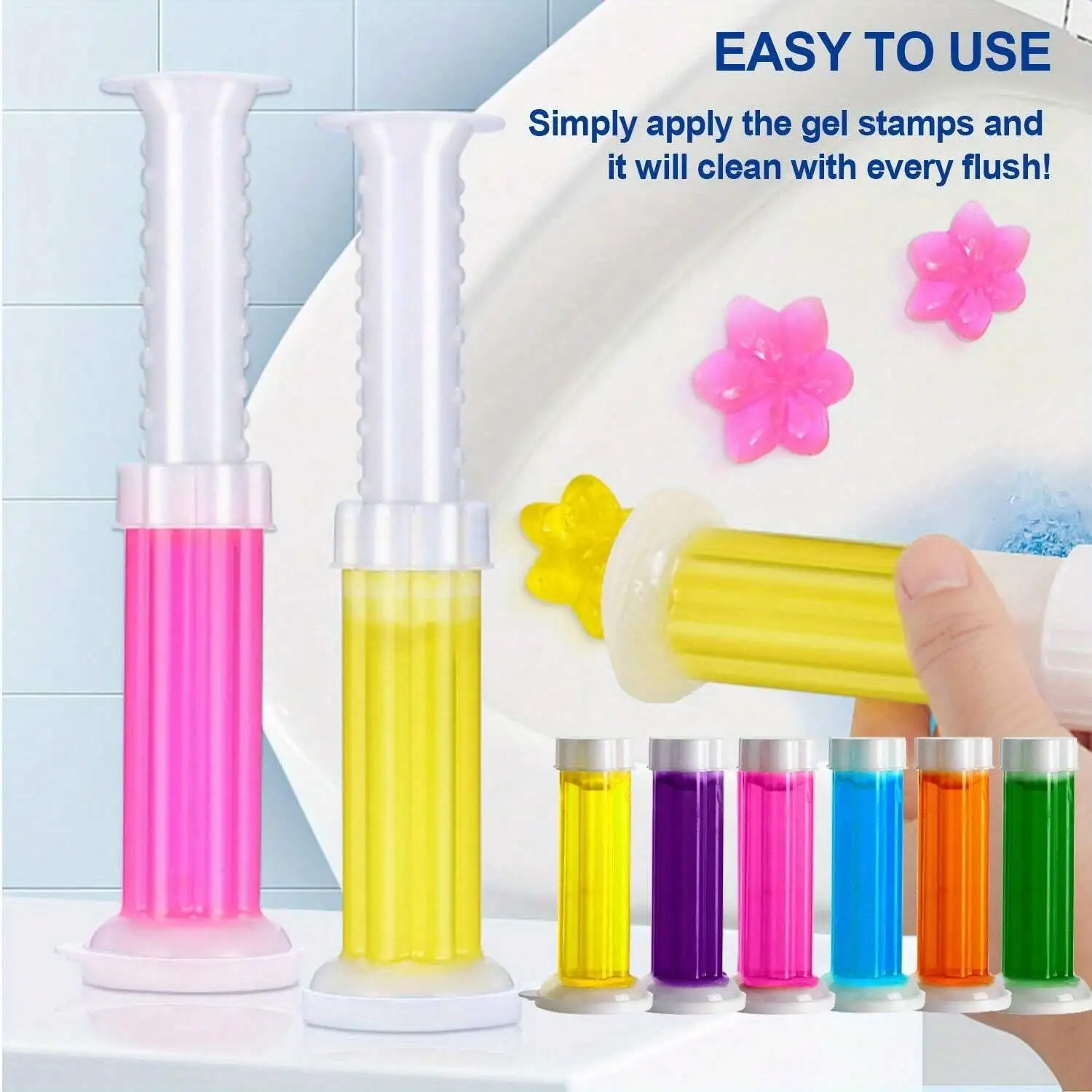 Toilet Cleaning Gel, Flower Stamp Toilet Gel,Toilet Bowl Cleaner, Suitable For Toilet, Bathroom, Kitchen, Washbasin, Cleaning Supplies, Back To School Supplies sh2401256375562908