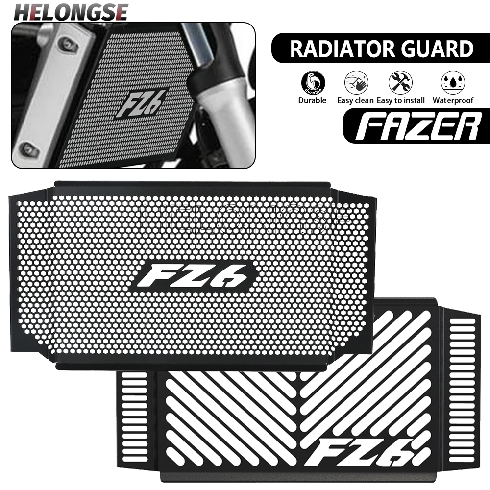 

For Yamaha FZ6 FZ 6 FAZER FZ-6 2007 2008 2009 2010 HELONGSE Motorcycle Accessories Radiator Grille Guard Grill Cover Protector