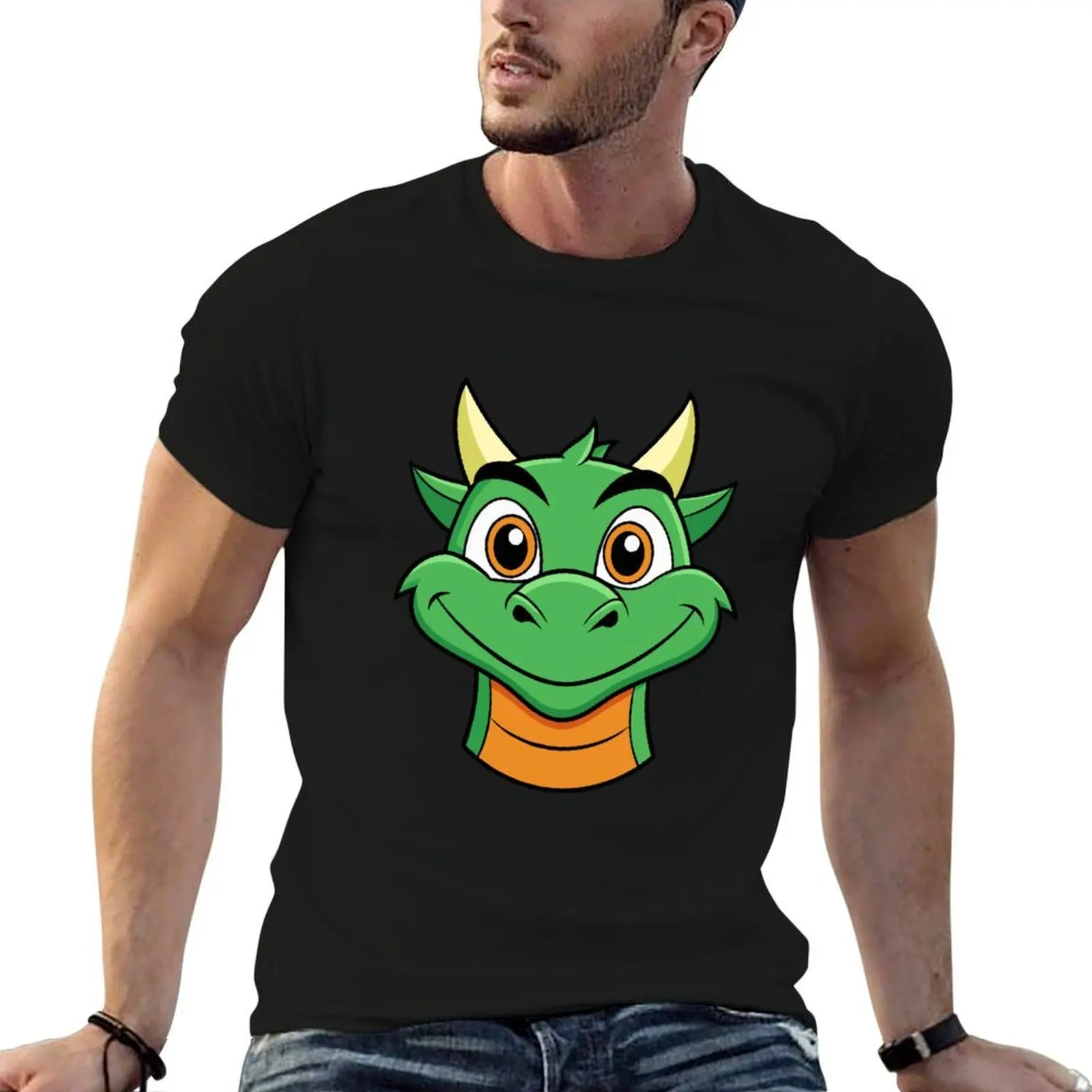 

artwork head tshirt man man shirts shirts anime graphic t 100% t cotton T-Shirt dragon Cute