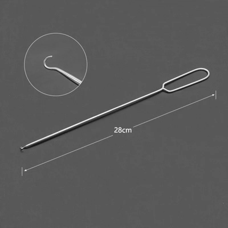 شنغهاي جينتشونغ 28 سنتيمتر الرحم سنداج IUD إزالة هوك وضع شوكة أداة جراحية أمراض النساء مع مقياس #5