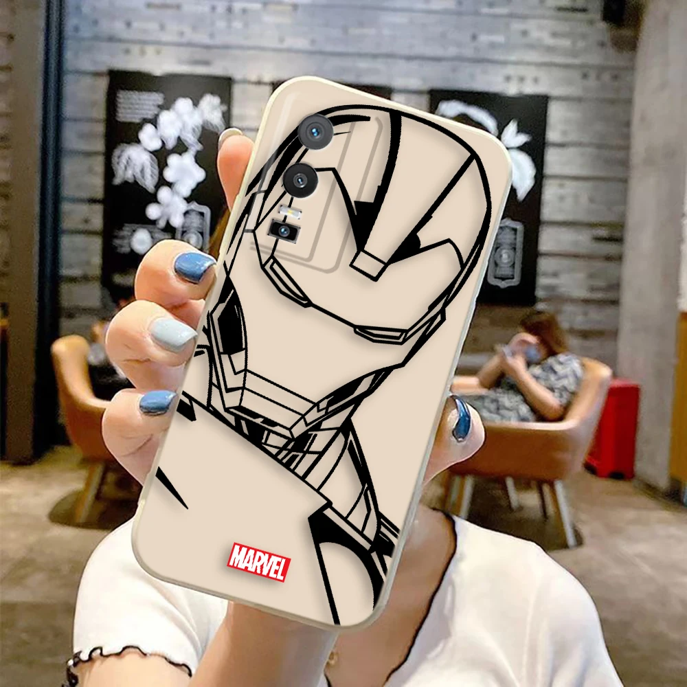 Marvel Spider-man Iran Man Phone Case For VIVO Y02S Y15S Y16 Y17 Y19 Y20 Y21 Y22 Y22S Y28 Y35 Y36 Y50 Y51 Y72 Y76 Y100 Y91 Case