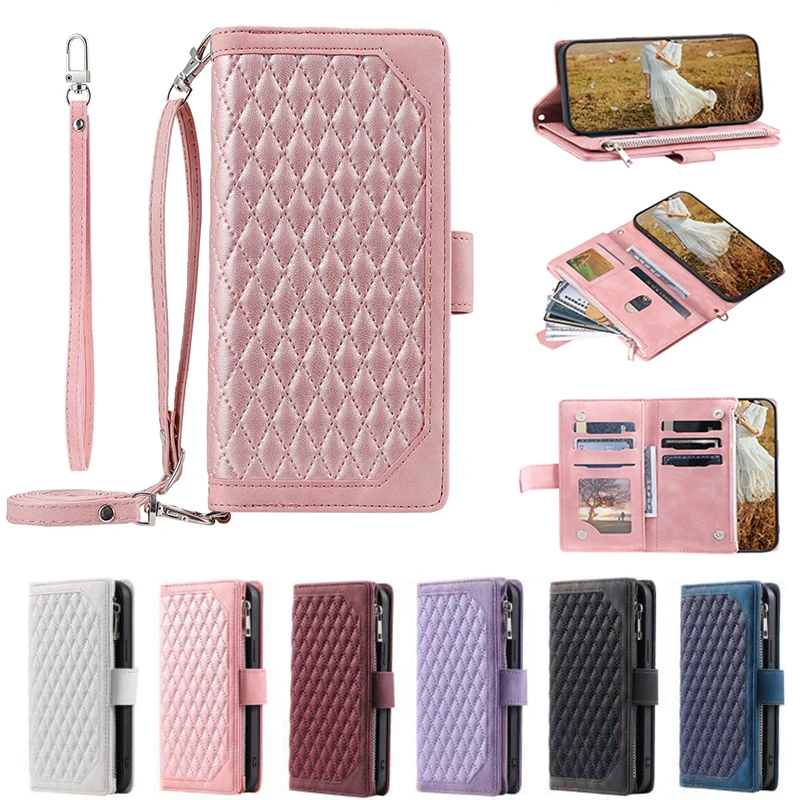 

Phone Cover For Crossbody Zipper Wallet Case Samsung Galaxy A71 A51 A41 A31 A21 A11 Leather Flip Funda Samsung A70 A50 A40 A30