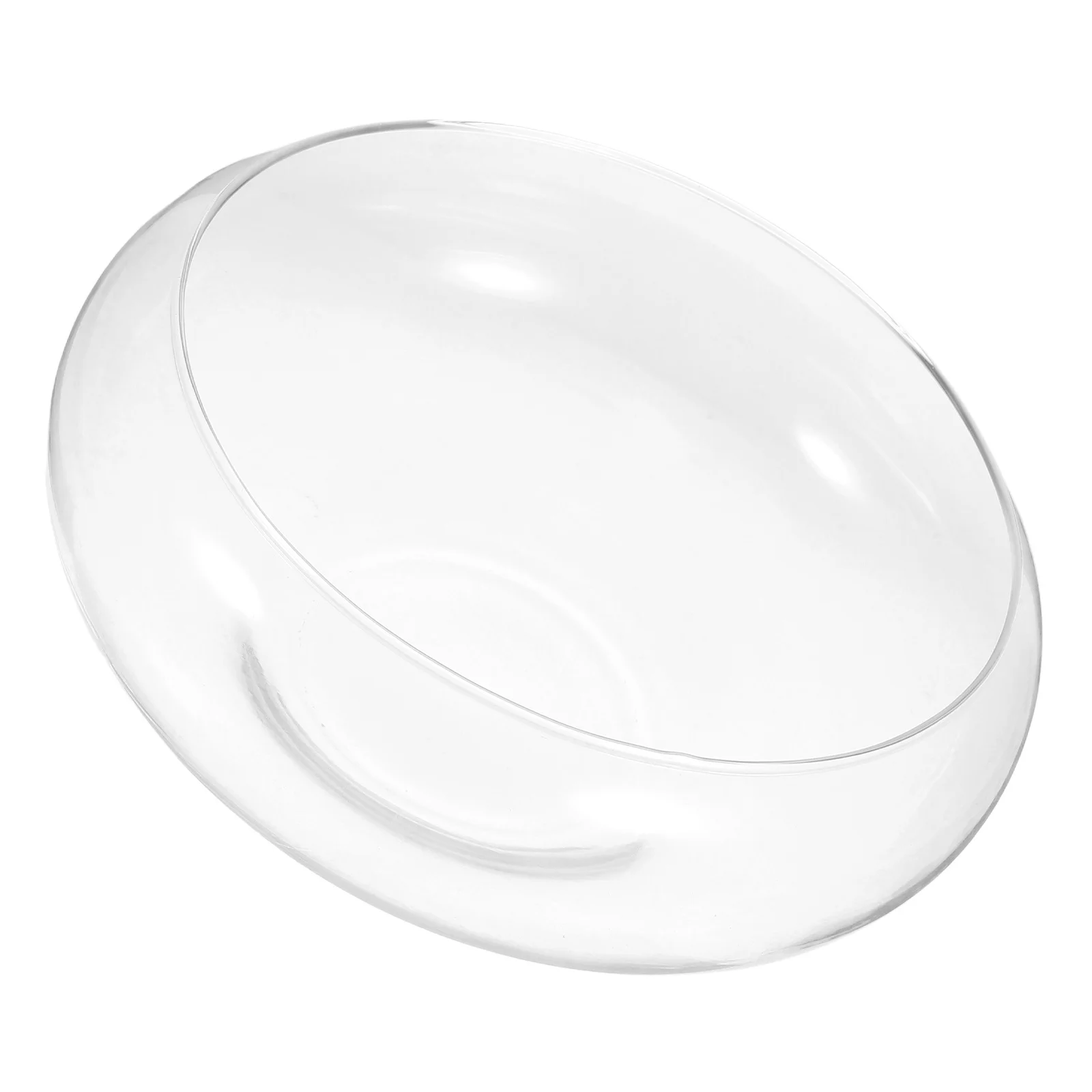 

Clear Glass Succulent Pot Small Planter Decorative Flowerpot Hardwood Texture Hydroponic Plant Pot Tabletop Garden Ornament