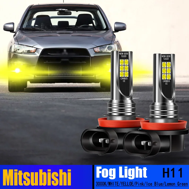 

2pcs Car LED Fog Lights Bulbs Lamp H8 H11 H16 JP For Mitsubishi ASX Colt Eclipse Cross Lancer 8 Outlander Pajero V80 V93 V97 V98