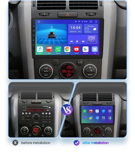 Imagen 2 del producto Hizpo 9 ""Android 13 para Suzuki Grand Vitara 3 2005-2015 Radio de coche reproductor de vídeo Multimedia navegación GPS 2 Din Carplay 7862 RDS
