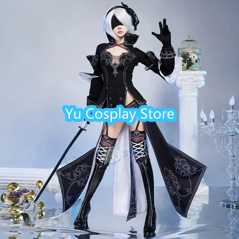 2B Costume Cosplay donna biancheria Sexy vestito da festa fantasia uniformi di carnevale di Halloween abbigliamento Anime su misura