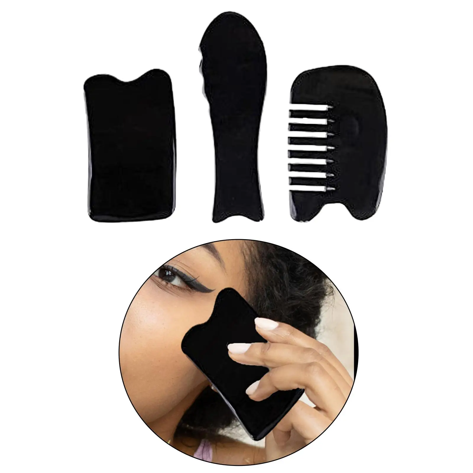 Planche à gratter de Massage du visage en résine Gua Sha, outil de beauté pour le cou, les épaules et les pieds, ensemble de soins de la peau Durable