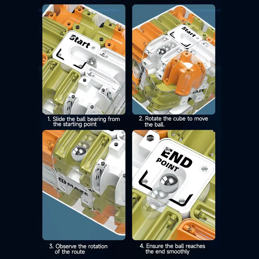 3D マジックキューブ回転ボール迷路トラックバランスおもちゃ子供教育フィジェット迷路ビーズパズルゲーム抗ストレス 3X3 ミニキューブ