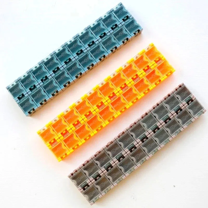 Auto Pop-up Patchbox 100 Pz/set SMD SMT Contenitore per Componenti Elettronici Mini Scatole di Immagazzinaggio Kit Organizzatore da Scrivania (Colore Casuale)