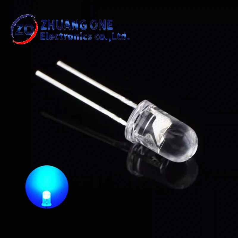 Ampoule LED ronde transparente de haute qualité, 5MM, Super brillante, eau claire, vert, rouge, blanc, jaune, bleu, Diode électroluminescente