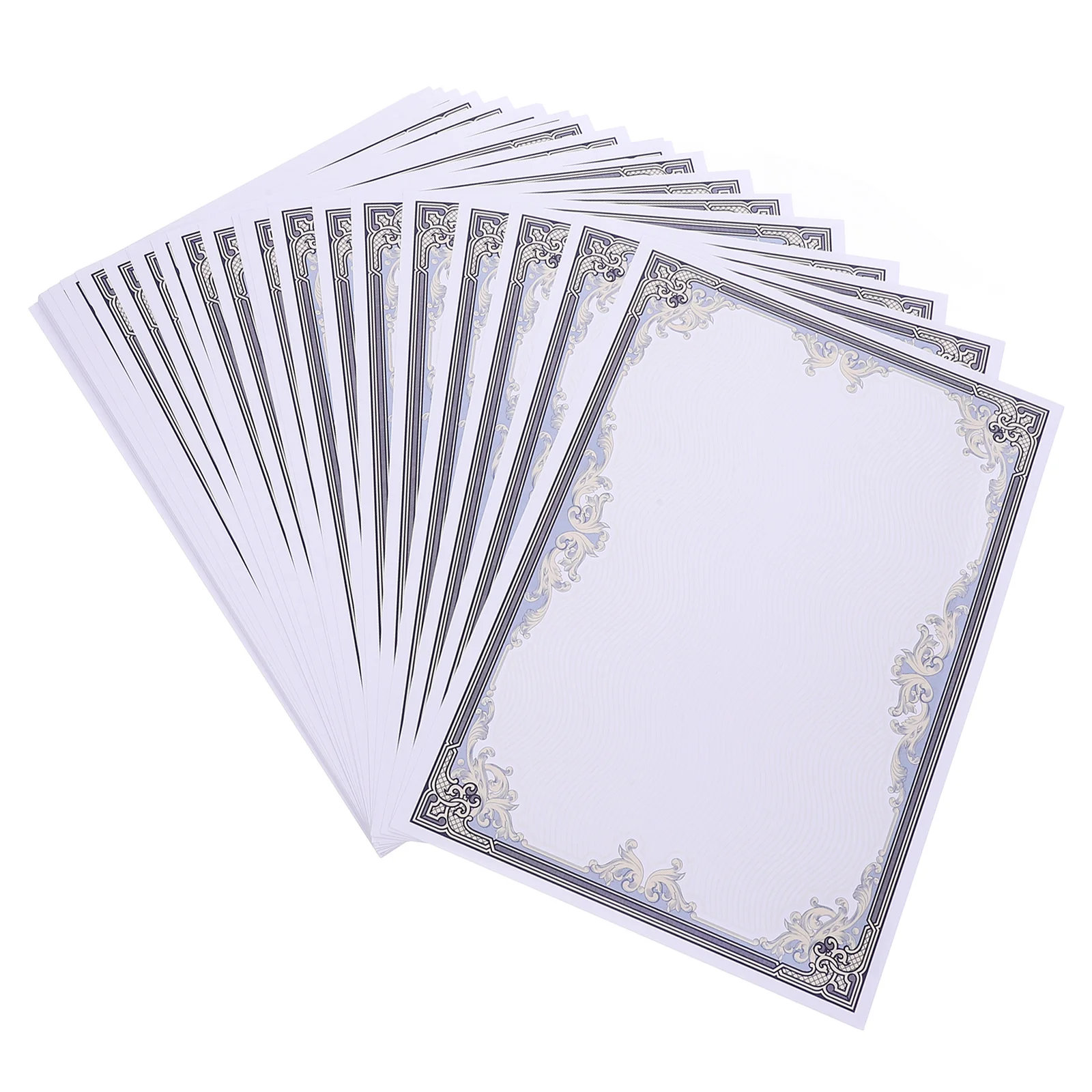 50 ورقة شهادة قابلة للطباعة، جائزة دبلوم فارغة، الانتهاء المدرسي، التعرف على مساحة الكتابة الداخلية، التوقيع