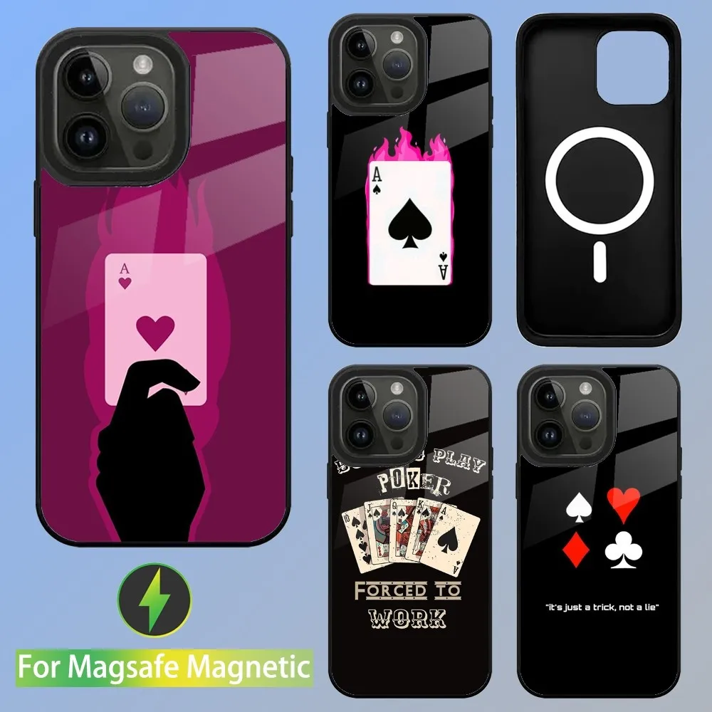 

Poker Aesthetic Phone Case For iPhone 16,15,14,13,12,11,Plus,Pro,Max Mini Magsafe Magnetic Wireless Charging