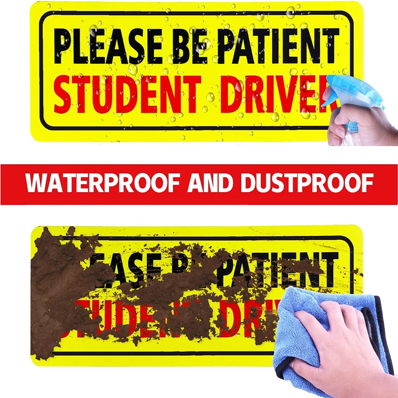 Student Driver Sticker Magnet for Car Please Be Patient Student Safety Signs Teen Rookie Novice Driver Bumper Magnetic Sticker f