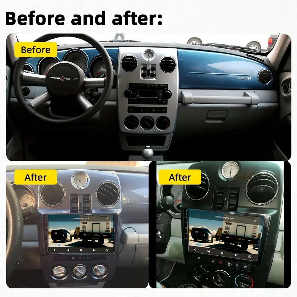 For Chrysler PT Cruiser 2007-2009 Car Radio Multimedia Video Android GPS Navigation Auto Carplay Stereo No 2Din Player DVD DSP