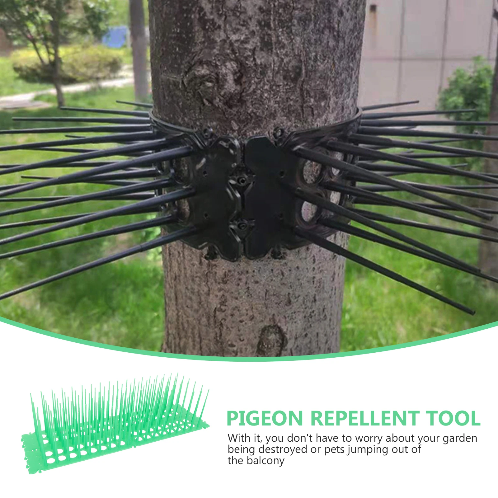 2 قطعة مكافحة الطيور سبايك القط Scat حصيرة البلاستيك في الهواء الطلق حديقة حماية شبكة القط طارد سياج حمامة الوقاية سبايك #3