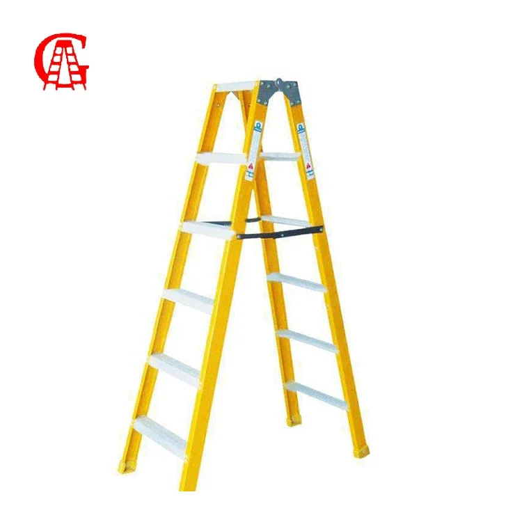 Fiberglass step ladder with extension function, insulated platform ladder for electricians Order 10 meters start