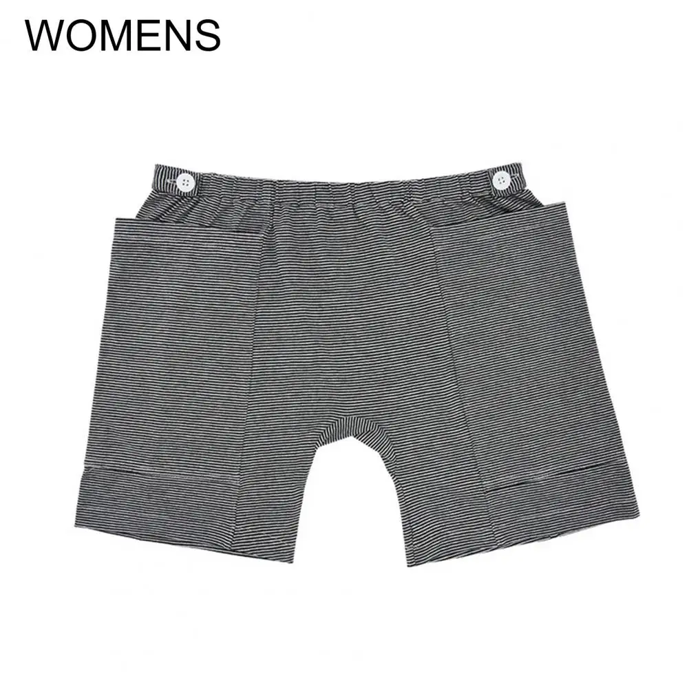 Health Care Sleep Bottoms Shorts Striped Stretchy Pockets Underwear with Place of Urine Bag Men Women Pants Bottoms