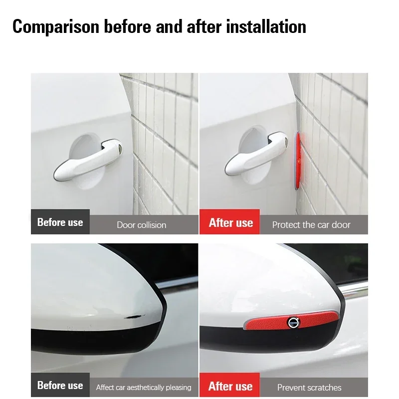 4 шт. автомобильная полоса для предотвращения столкновений, силиконовая защитная накладка для Volvo Xc60 Xc90 V40 V60 S60 V50 V90 S80 C40 XC40 V70 XC70 C30 C70 EX90