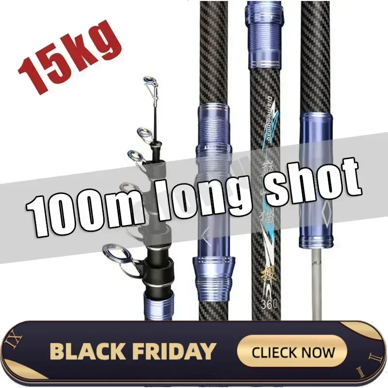 Best Telescopic Portable Rotary Fishing Rod 2.4M,2.7M,3.6M,3.9M,4.5M Fishing Rod 15kg Travel Sea Boat Rock Fishing Spinning Rod