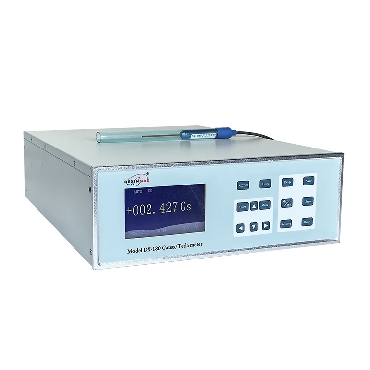 DEXINMAG DX-180 High-precision AC/DC Gaussmeter with Compatible Transverse Hall Probe up to 100kHz OEM Customizable