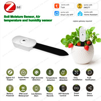 Tuya Smart Zigbee Soil Moisture Sensor Humidity Temperature Tester Garden Home Automation Irrigation Detector Meter For 2MQTT