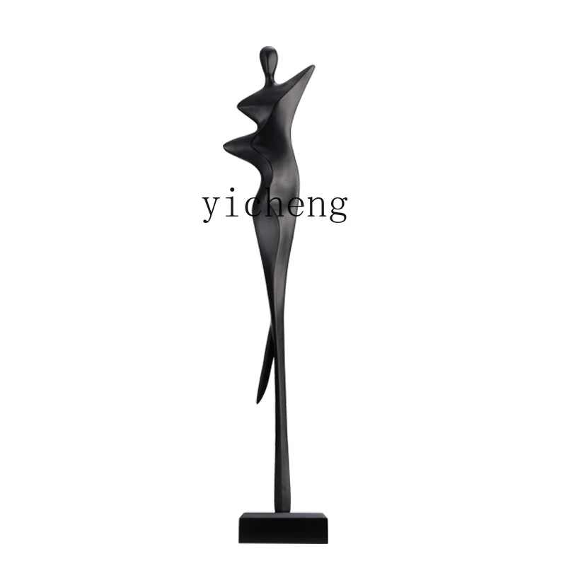 

Tqh Hallway Humanoid Art Niche Fine High Decoration Home Thin Long Light Luxury Abstract Floor Sculpture