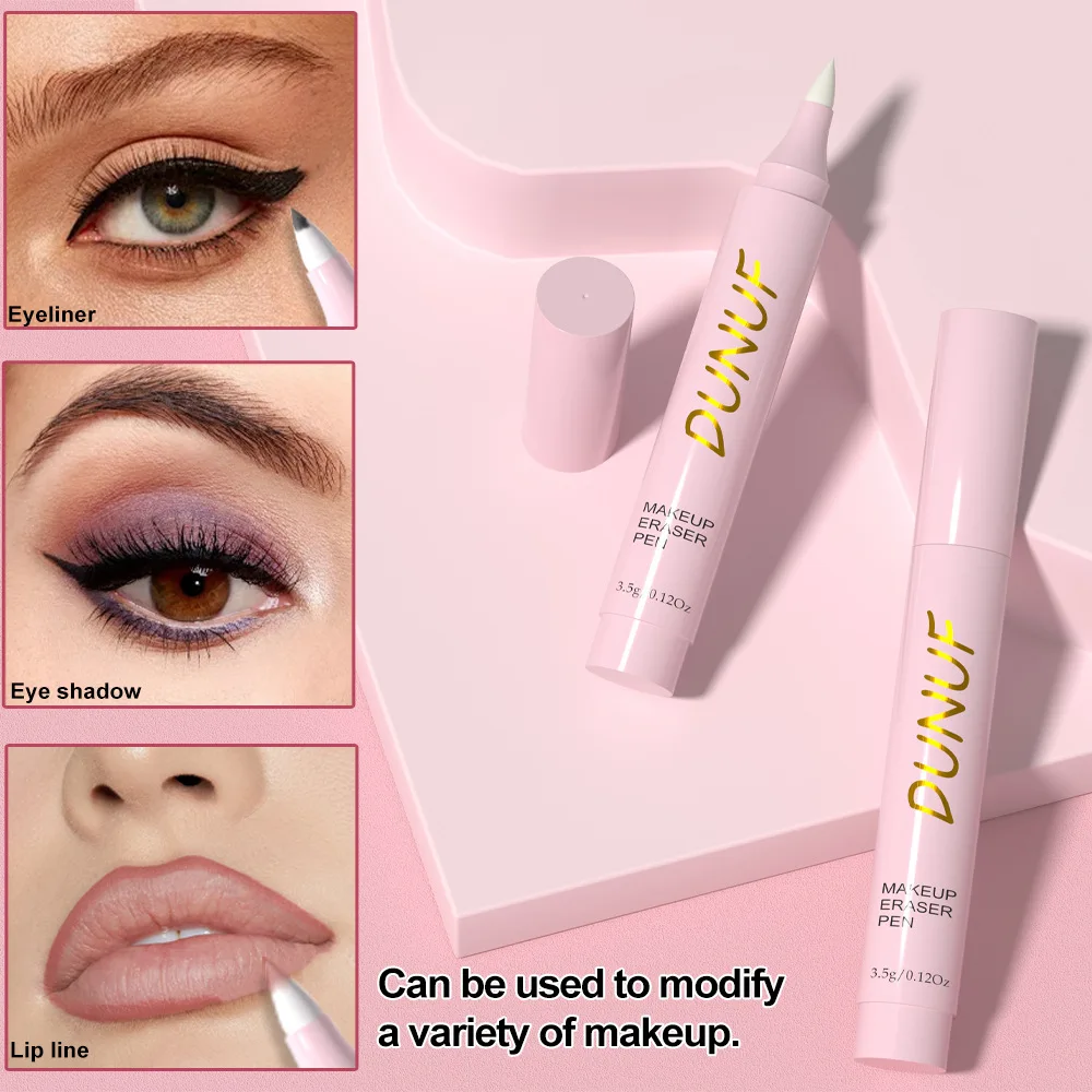 Makeup Corrector Pen for Lips Eyes Face Instant Smudge Eraser Waterproof Makeup Remover Stick Travel Size Gentle Formula