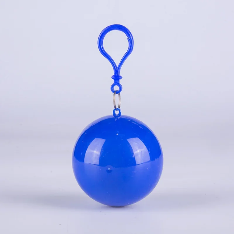 Portable Kids Raincoat One-off Waterproof Coat Outdoor Travel Plastic Ball Rain Jacket Girl Boy Raincoat Storage Ball Pendant