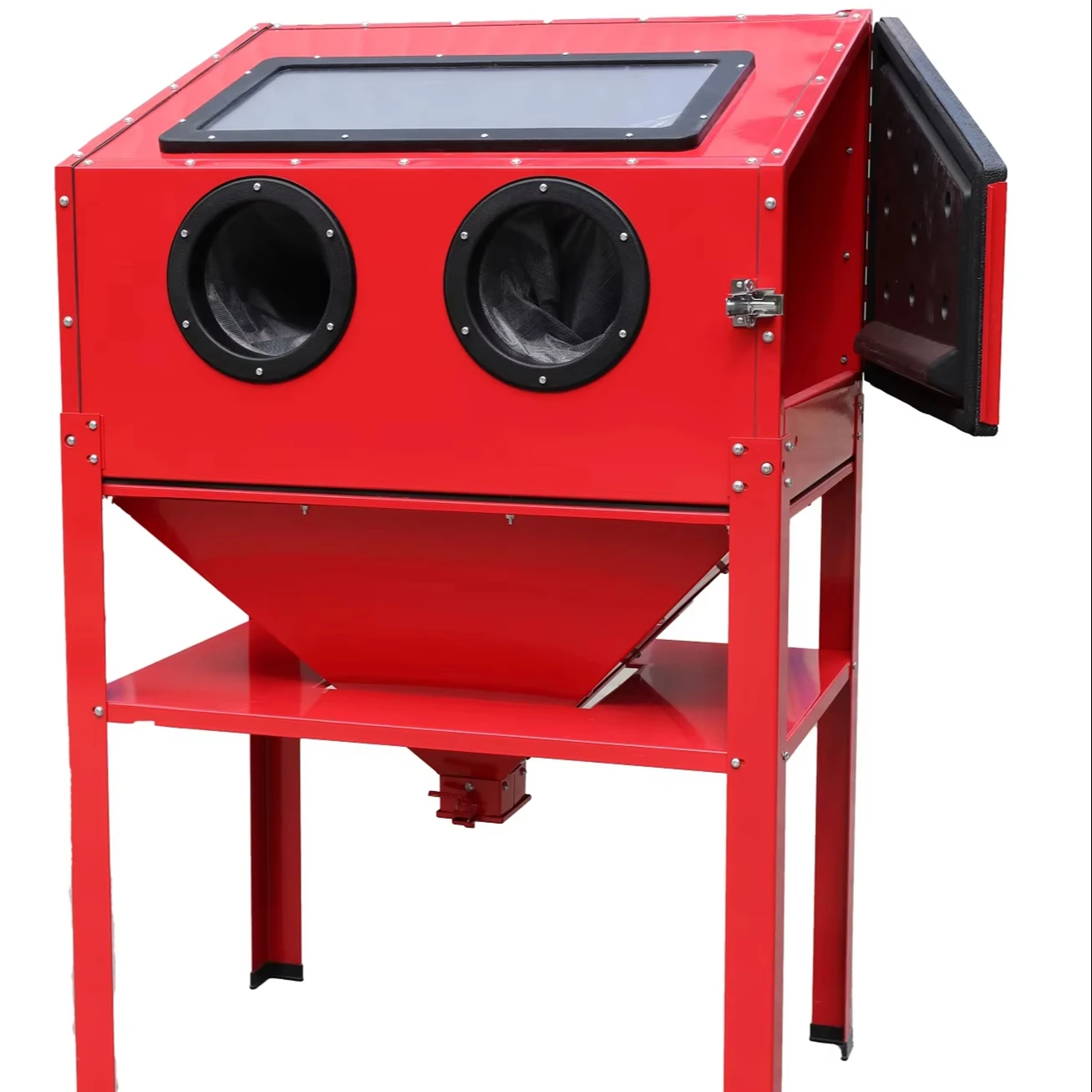 

New Formal Manual Iron Sandblasting Cabinet For Abrasive Cleaning Process