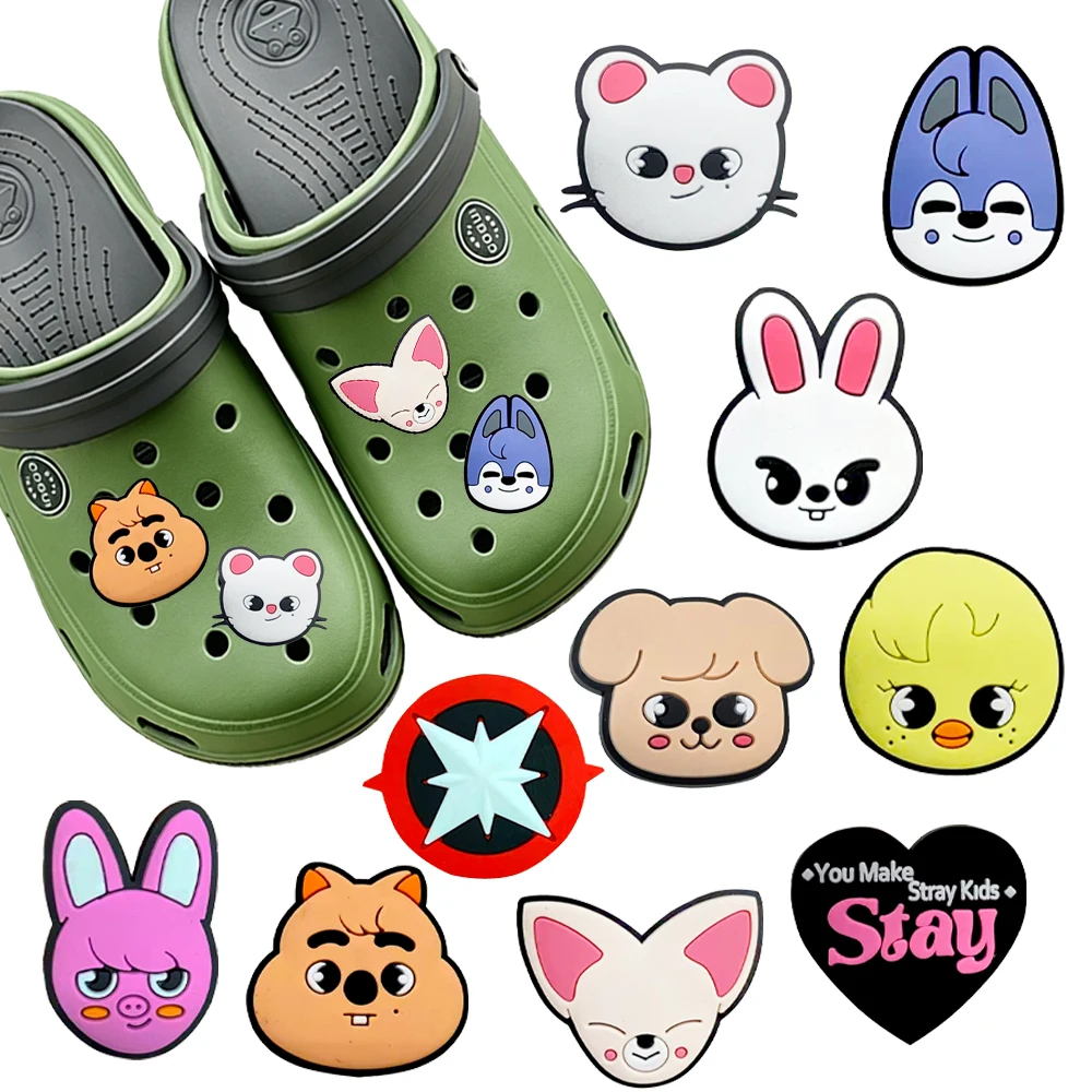 1-10pcs Hot Toys Cartoon Cute Small Animal Series PVC Shoe Accessories DIY Creativity Sandal Wristbands Party Decorations