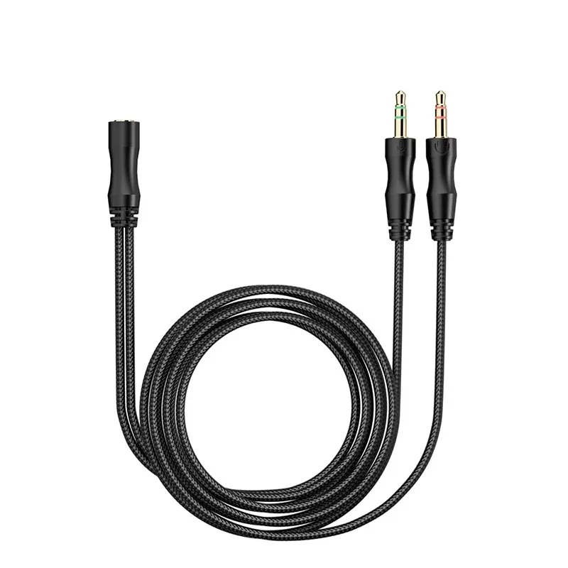 FiiO LL-3.5A Gaming Earphones with Microphone Upgrade Cable Replacement Cable Dual 3.5 TRS Socket