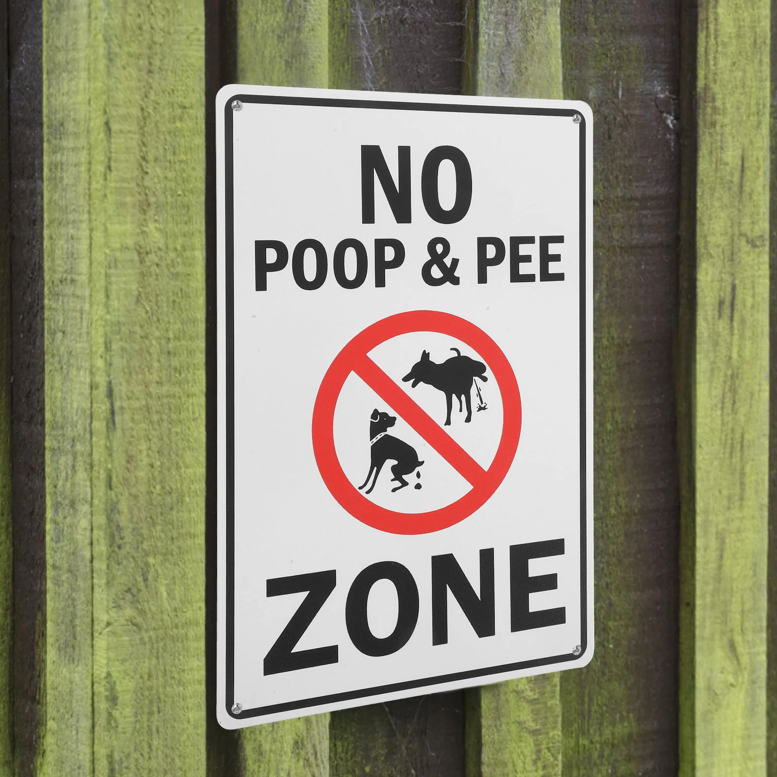 Señal de advertencia No Dog Peeing Signs para patio Play Pooping Iron Walking Warm Tip