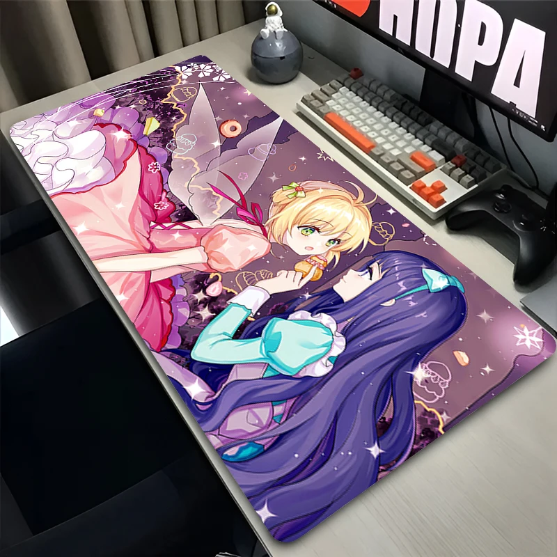 Mouse Pad Laptop Anime Extended Desktop Mat Computer Gamer HD Mousepad PC Gaming Accessories C-card Captor Sakura Keyboard Pad