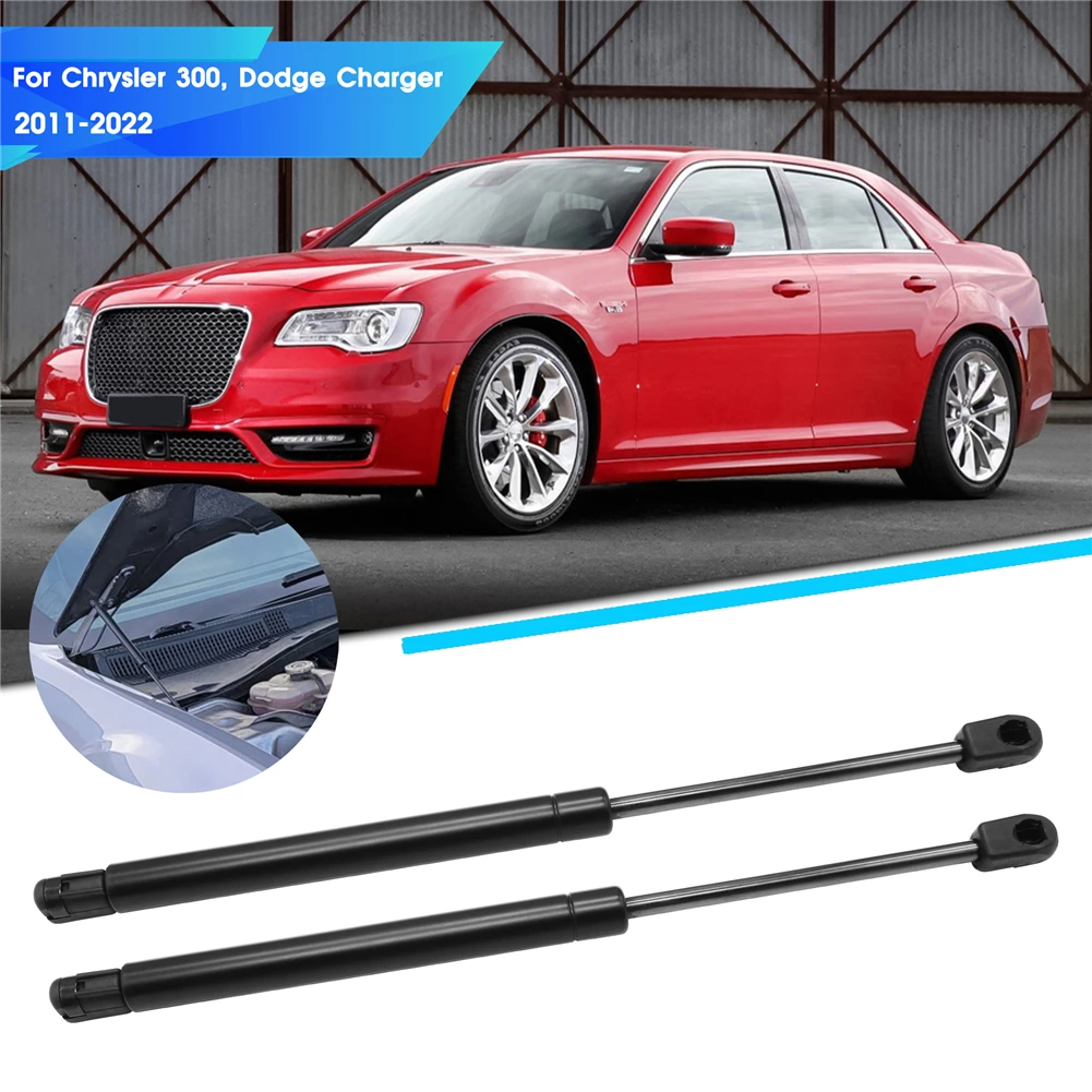 

Для Chrysler 300 Dodge Charger 2011-2022: Амортизаторы капота (газовые упоры) черные, автоаксессуары 893899