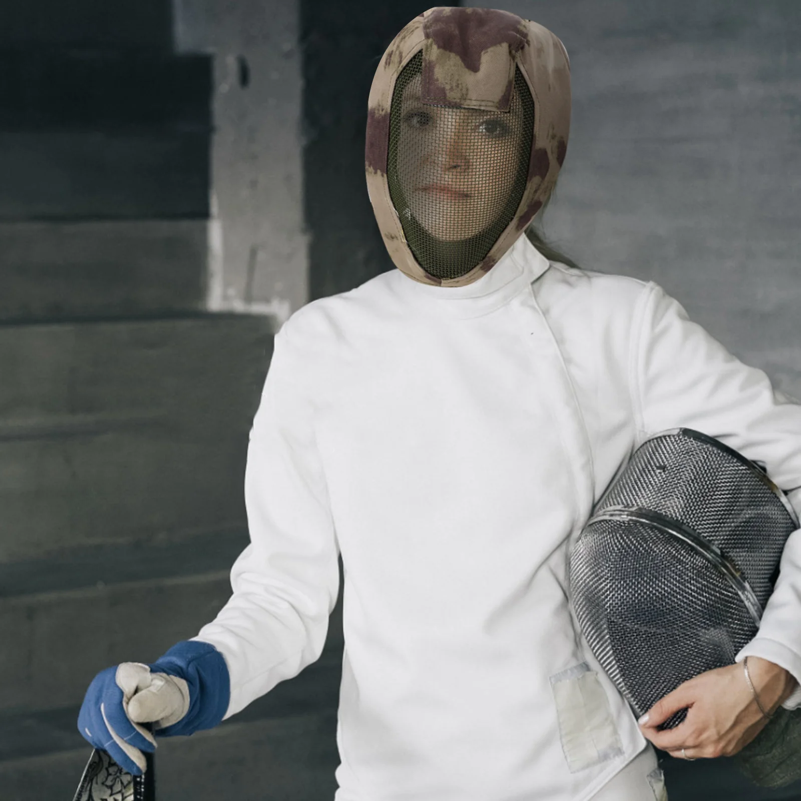 

Metal Mesh Full Face Fencing Mask Protective Face Guard Outdoor Game Breathable Training Protective Mask Fencing Protector