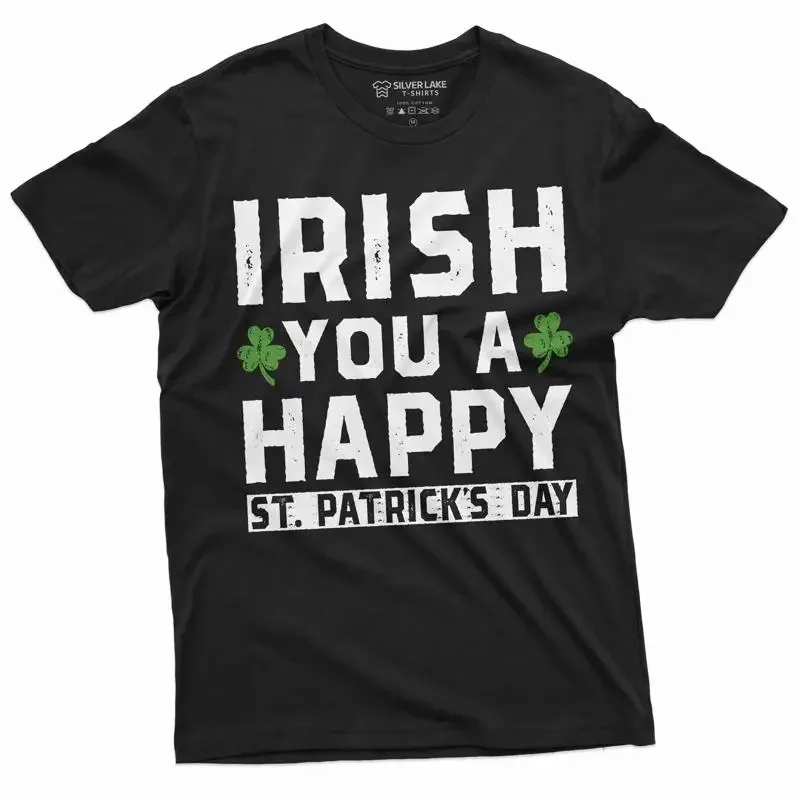 Happy Saint Patricks day shirt Irish Holiday Clover shamrock Ireland T