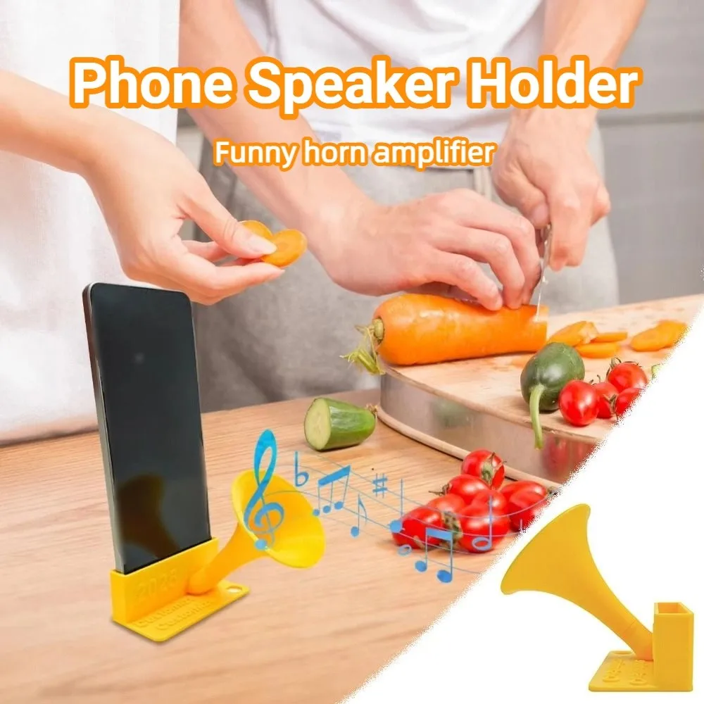 

Funny Phone Speaker Holder Creative Plastic Cellphone Sound Booster Anti-slip with Phone Stand Desktop Sound Amplifier Elderly