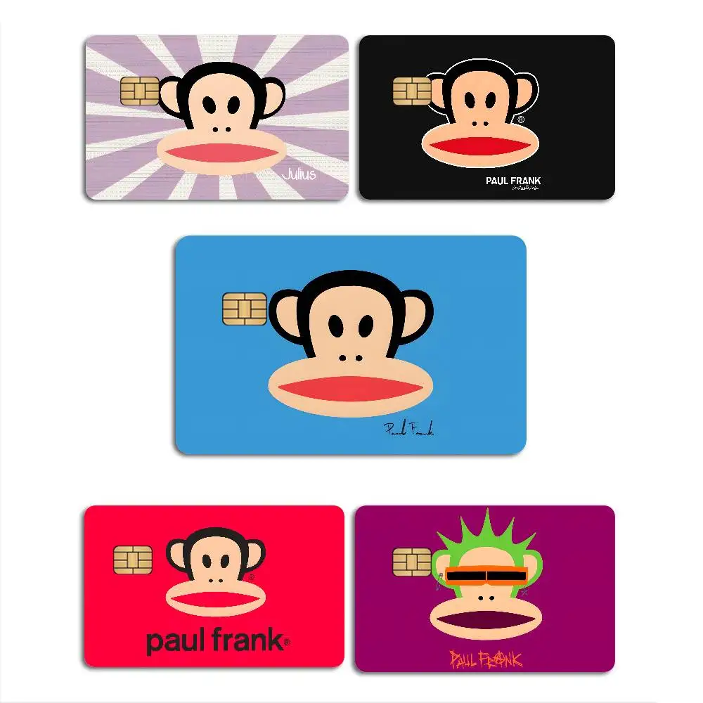 Cartoon FUN P-Paul F-Frank Anime Cartoon Sticker Film Skin for Credit Card Debit Bank Bus Card