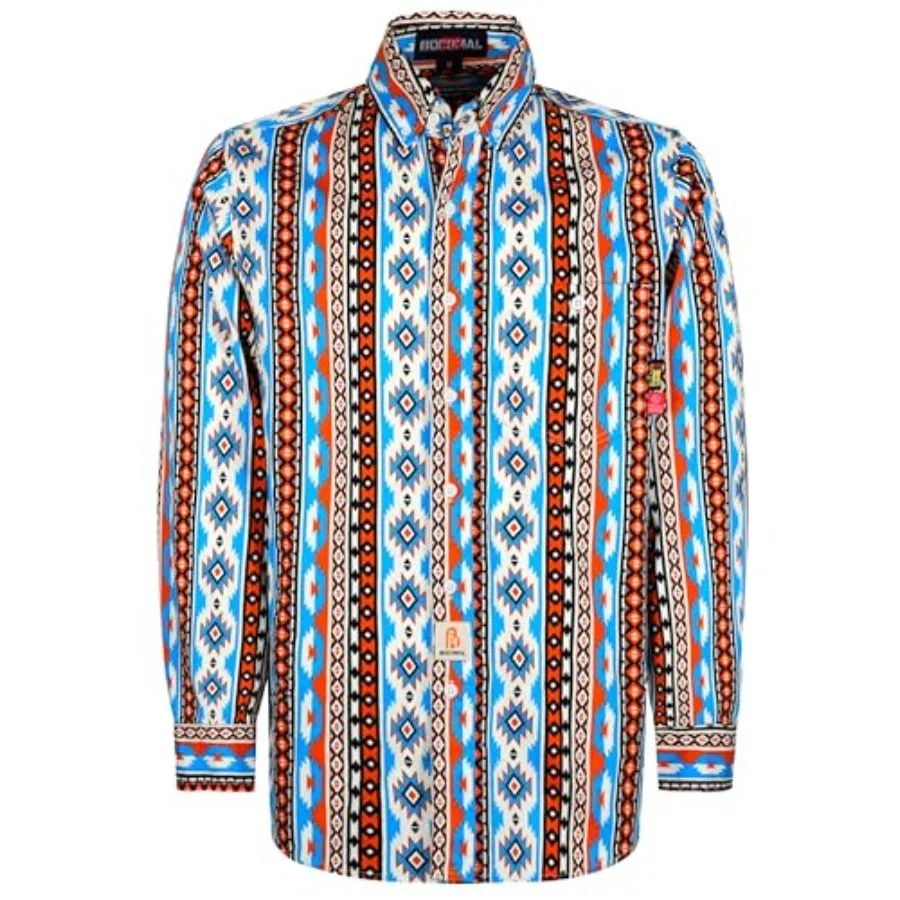 

Рубашка BOCOMAL FR с принтом в стиле бохо, на пуговицах, огнестойкая, NFPA2112 CAT2, рабочая рубашка