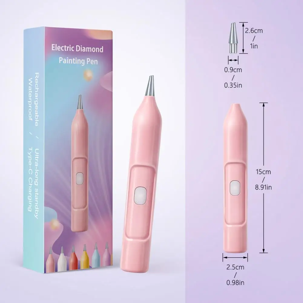 Battery Powered Diamond Art Tool Wireless Electric Diamond Art Pen Portable Vacuum Crafting Tool Wax-free Diy for Precision