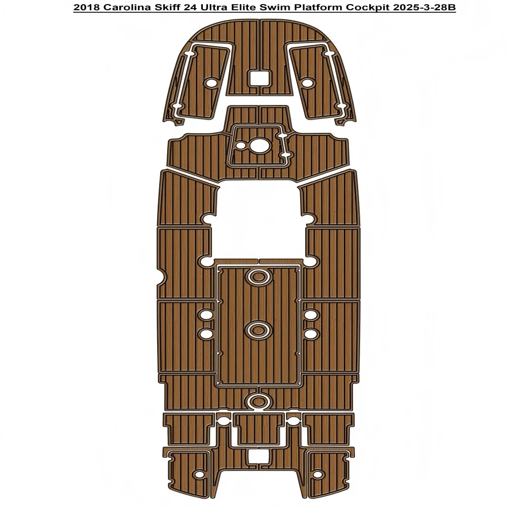 

2018 Carolina Skiff 24 Ultra Elite Swim Platform Cockpit Pad Boat EVA Teak Floor SeaDek Gatorstep Style Self Adhesive dwsrtujy